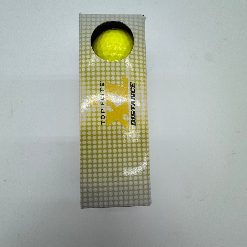 Top Flite XL Distance Yellow Golf Balls 3 Pack High Visibility New Open Box